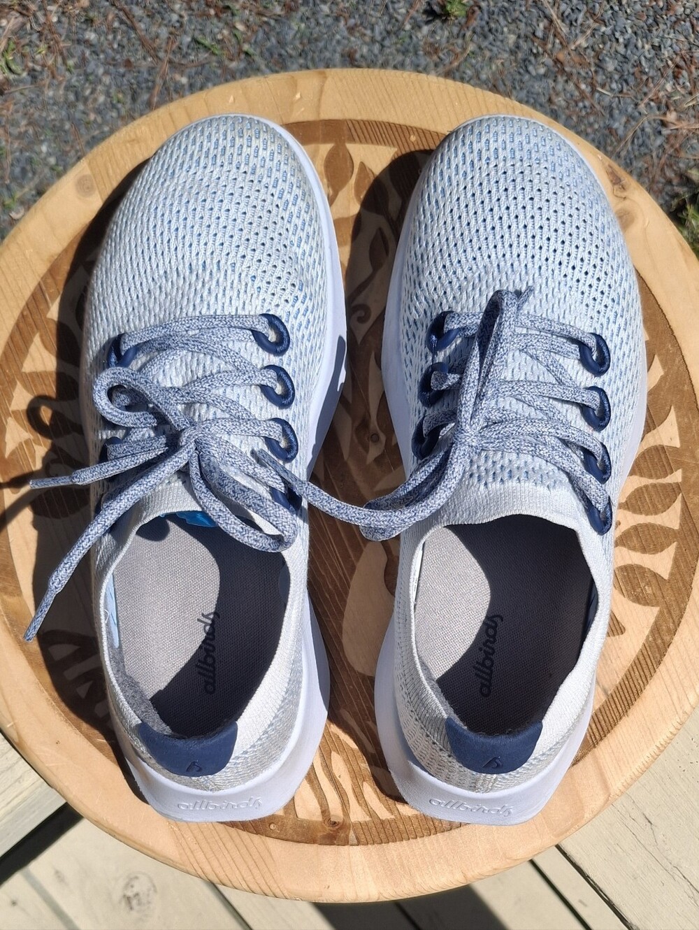 Allbirds Women's Tree Dasher TD Athletic Sneakers Blue Grey Knit Size 10 - Picture 6 of 9